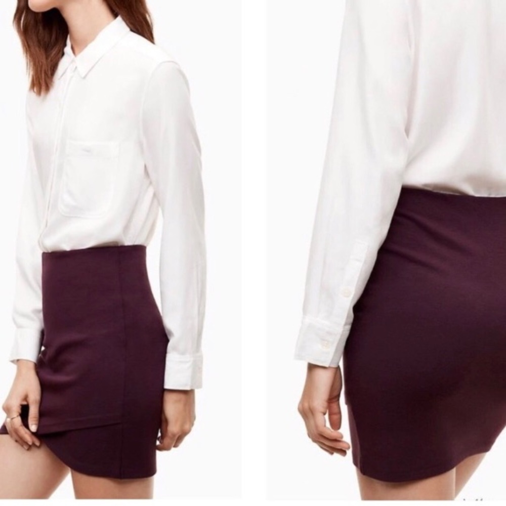 Deep Plum Aritzia Talula Primrose Skirt - new with tags - Picture 2 of 6